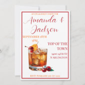 婚約パーティオールドファッションカクテルスクリプト 招待状 (正面)