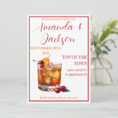 婚約パーティオールドファッションカクテルスクリプト 招待状 (スタンド正面)