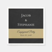 婚約パーティカスタムナプキン スタンダードカクテルナプキン (正面)