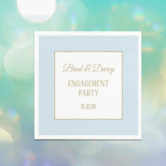 婚約パーティカスタムナプキン スタンダードカクテルナプキン