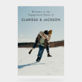 婚約パーティカスタムフォトモダン歓迎 アクリルサイン (正面)