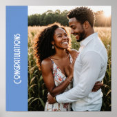 婚約パーティカスタムフォト文字独自の作成 ポスター (正面)