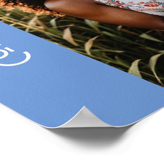 婚約パーティカスタムフォト文字独自の作成 ポスター (角)