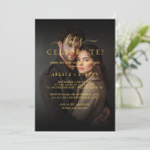 婚約パーティカスタム写真招待状 招待状 (スタンド正面)