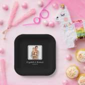 婚約パーティカスタム写真 ペーパープレート (パーティー)