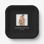 婚約パーティカスタム写真 ペーパープレート (正面)