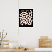 婚約パーティカップルのゲストブックポスター ポスター (キッチン)