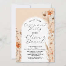 婚約パーティカップルシャワーボホ花模様