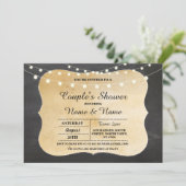 婚約パーティカップルシャワー黒板招待状 招待状 (スタンド正面)