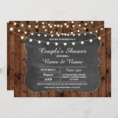 婚約パーティカップルシャワー黒板招待状 招待状 (正面/裏面)