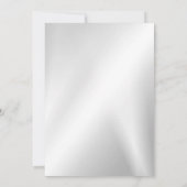 婚約パーティカラフルピンクフローラゴールデンフレーム 招待状 (裏面)