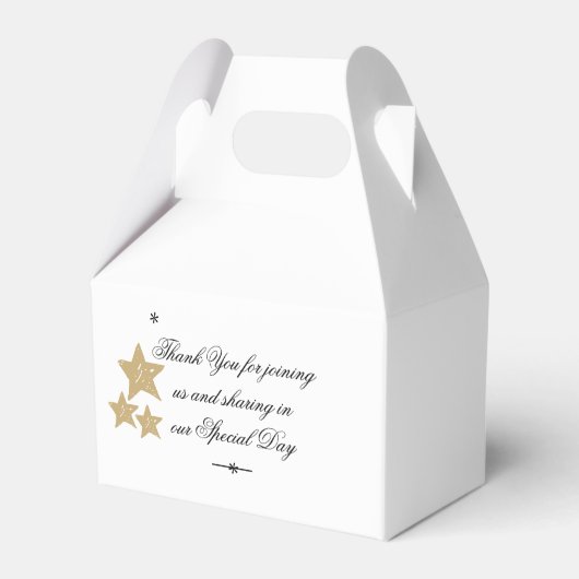 婚約パーティギフトありがとう好意シックなスクリプト フェイバーボックス (裏面サイド)