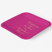 婚約パーティクラシックスクリプエレガントト ペーパープレート (傾斜あり)