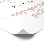 婚約パーティクラシックダスティピンクローズ ポスター (角)