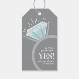 婚約パーティグラフィック感謝していリング ギフトタグ