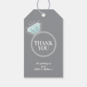 婚約パーティグラフィック感謝していリング ギフトタグ (裏面)