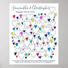 婚約パーティゲストブックポスター ポスター