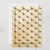 婚約パーティゴシックフレームハロウィーンこうもり 招待状 (裏面)