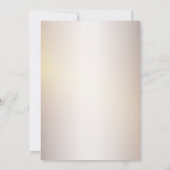 婚約パーティゴールデンオレンジホワイトフローラ 素朴 招待状 (裏面)