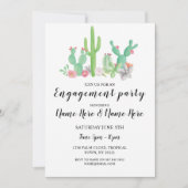 婚約パーティサボサボサボサボサボサボサワカラー招待状 招待状 (正面)