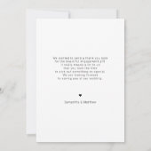 婚約パーティサンキューカードと写真 サンキューカード (裏面)