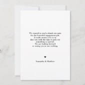 婚約パーティサンキューカード サンキューカード (裏面)