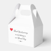婚約パーティサンキューギフトエレガント フェイバーボックス (裏面サイド)
