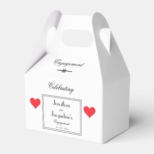 婚約パーティサンキューギフトエレガント フェイバーボックス (正面サイド)