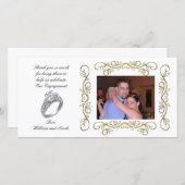 婚約パーティサンキューフォトカード サンキューカード (正面/裏面)