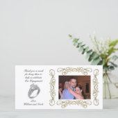 婚約パーティサンキューフォトカード サンキューカード (スタンド正面)