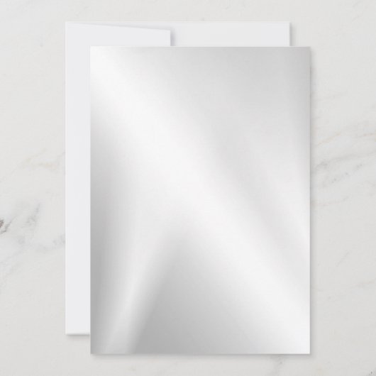 婚約パーティシルバーグレーシャイニーハート エレガント 招待状 (裏面)