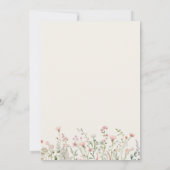 婚約パーティシンプルボホワイルドフラワー招待状 招待状 (裏面)