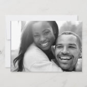 婚約パーティダイヤモンド金ゴールドリンググラフィック写真 招待状 (裏面)