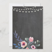 婚約パーティチョークライトフローラ招待状 招待状 (裏面)