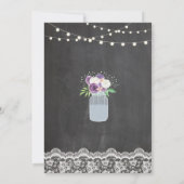 婚約パーティチョークレースフローラジャー招待 招待状 (裏面)