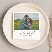 婚約パーティナプキンスカスタムズ写真ナプキンス スタンダードカクテルナプキン