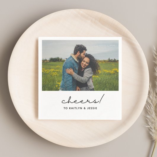 婚約パーティナプキンスカスタムズ写真ナプキンス スタンダードカクテルナプキン