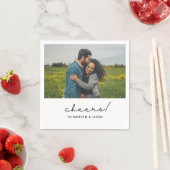 婚約パーティナプキンスカスタムズ写真ナプキンス スタンダードカクテルナプキン (インサイチュ)