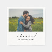 婚約パーティナプキンスカスタムズ写真ナプキンス スタンダードカクテルナプキン (正面)