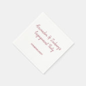 婚約パーティナプキンスwハッシュタグバラ金ゴールドホワイト スタンダードカクテルナプキン (角)