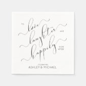 婚約パーティハッピーエバーアフター婚約 スタンダードカクテルナプキン (正面)