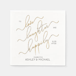 婚約パーティハッピーエバーアフター婚約 スタンダードカクテルナプキン