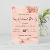 婚約パーティバラ金ゴールドマーブル招待状 招待状 (スタンド正面)