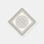 婚約パーティパーソナライズされたナプキン スタンダードカクテルナプキン (角)