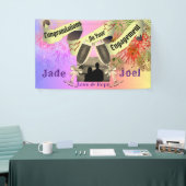 婚約パーティパーソナライズされた写真 横断幕 (トレードショー)