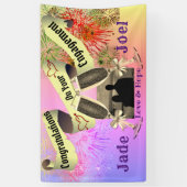 婚約パーティパーソナライズされた写真 横断幕 (縦)