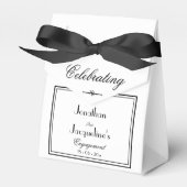 婚約パーティパーソナライズされた名エレガント フェイバーボックス (正面サイド)