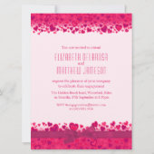 婚約パーティピンクハートフォトボウ 招待状 (裏面)