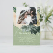 婚約パーティブライダルシャワーフォトミントフローラ 招待状 (スタンド正面)