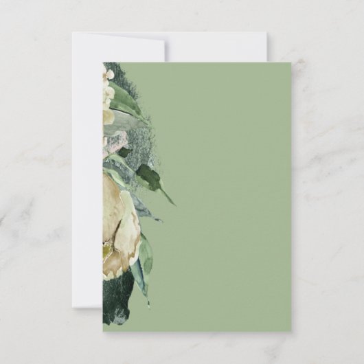 婚約パーティブライダルシャワーフォトミントフローラ 招待状 (裏面)